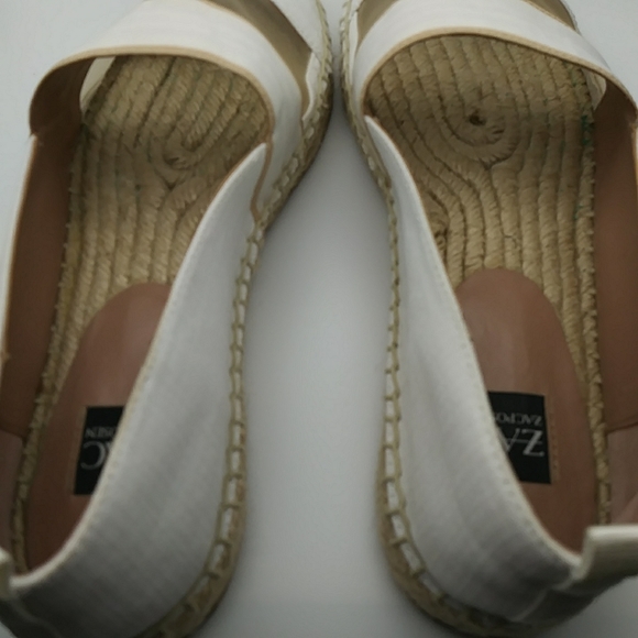 NWOT ZAC Zac Posen Vida Espadrills Vented Linen Style 9M White Tan Slip On - Picture 8 of 12